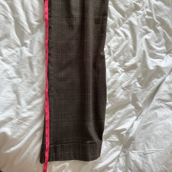 New York & Company Brown Plaid Trousers - Picture 7 of 8